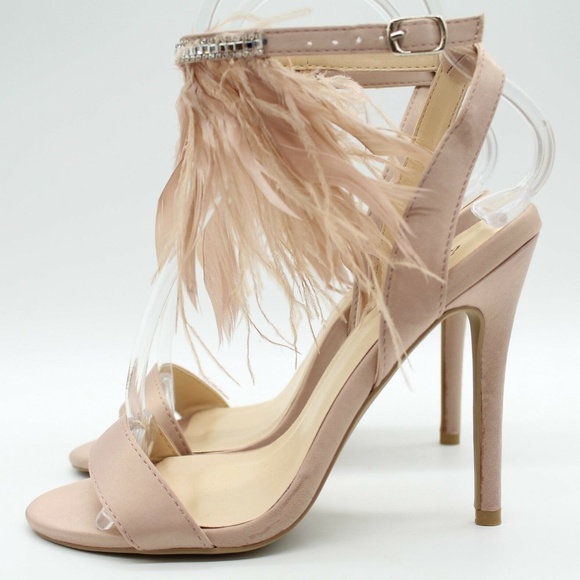 Qupid Dusty Pink Satin Heels Size 6 - Picture 2 of 7